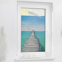 LICHTBLICK Fensterfolie El Mar Meer El Mar blau B/L: ca. 50x50 cm El Mar - blau (50,00/50,00cm) - LICHTBLICK