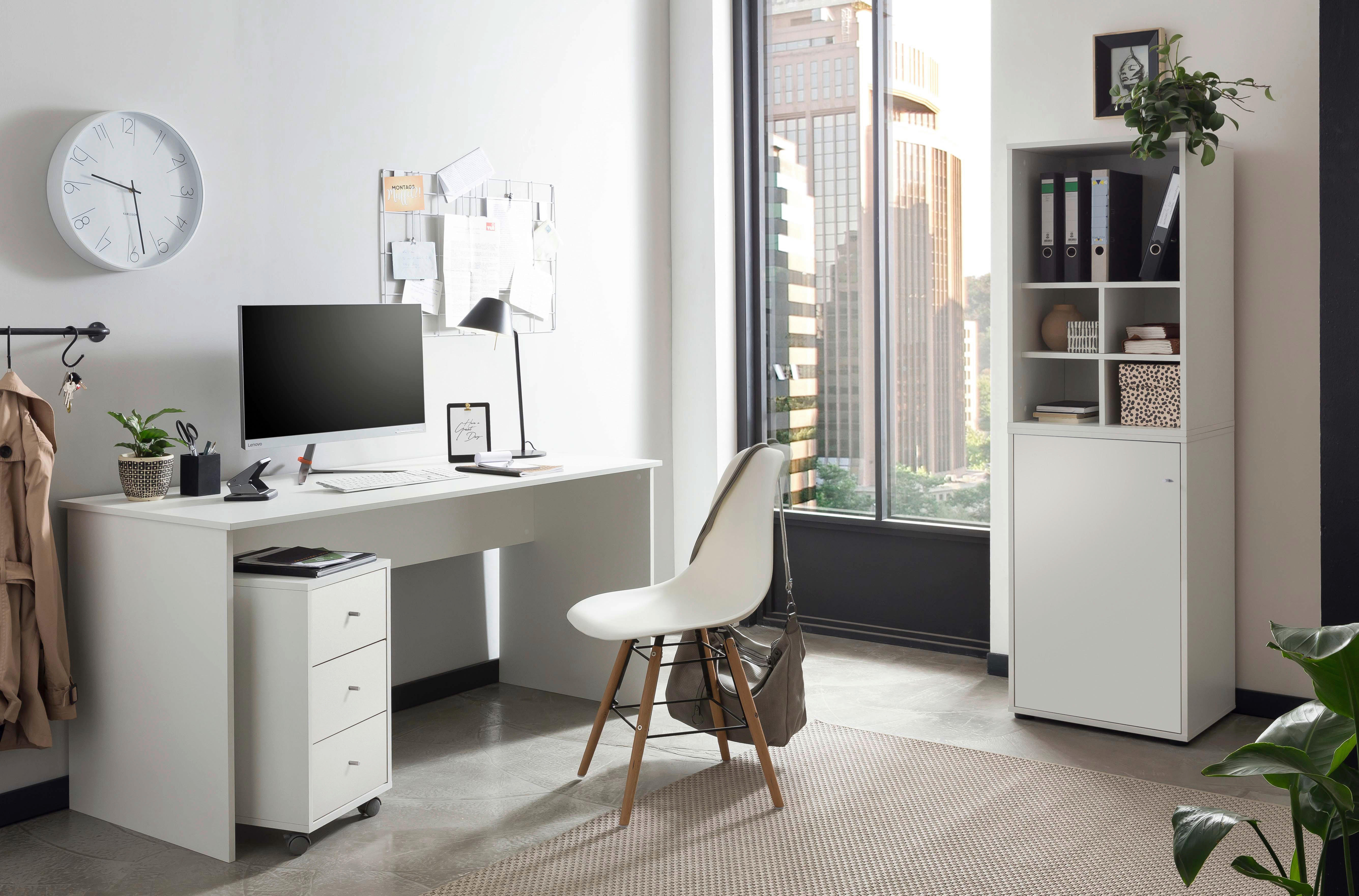 Schreibtisch Serie 400 perlweiß Optik B/H/T: ca. 150x73,6x65 cm Serie 400 - (150,00/73,60/65,00cm) - Möbelpartner