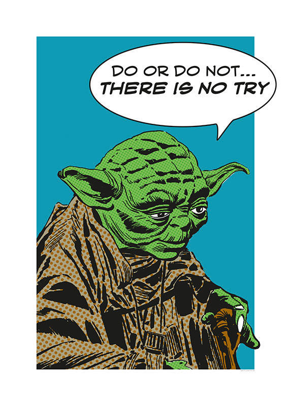 Komar Poster Star Wars Classic Comic Quote Yoda Star Wars B/L: ca. 50x70 cm günstig online kaufen