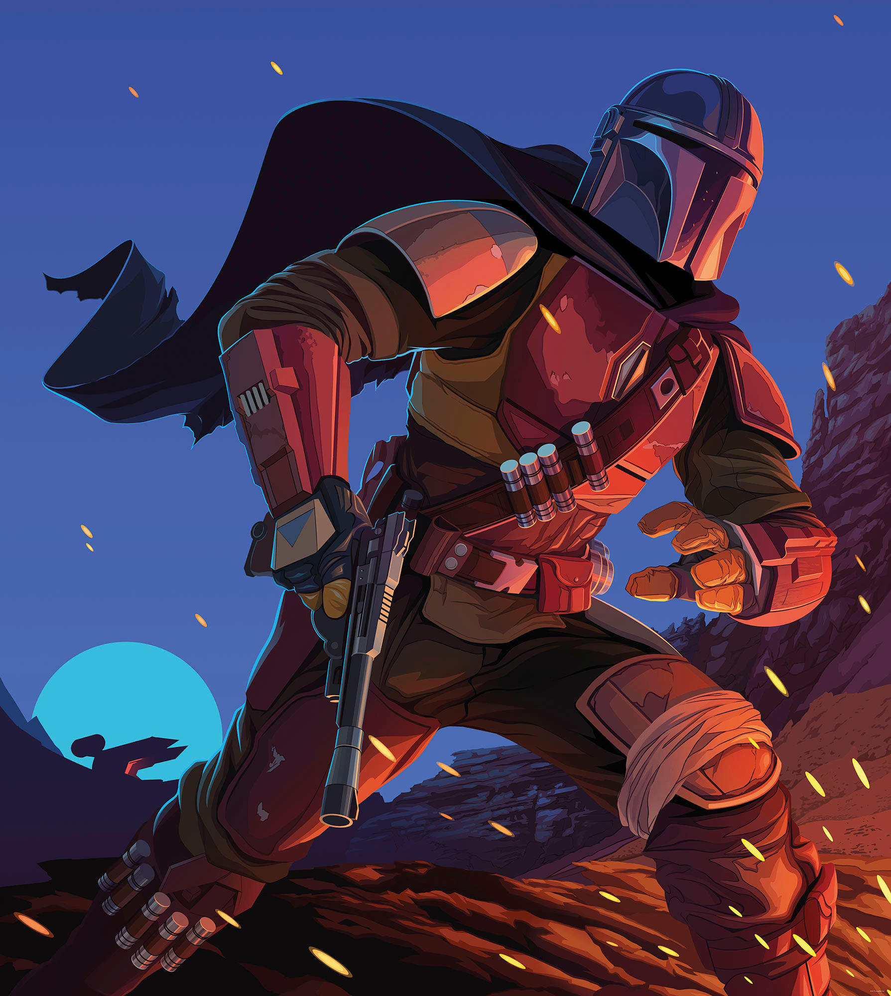 Komar Fototapete Star Wars Mandalorian Big Ambush B/H: ca. 250x280 cm Star Wars Mandalorian Big Ambush - (250,00/280,00cm) - Komar