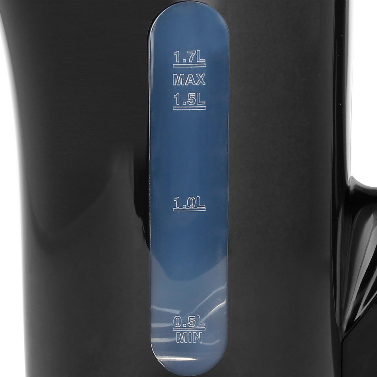 Emerio Wasserkocher WK-123483 schwarz Kunststoff H/D: ca. 21,6x17 cm ca. 1,7 l Wasserkocher WK-123483 - schwarz (17,00/21,60cm) - Emerio