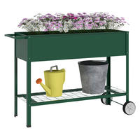 Outsunny Hochbeet grün Edelstahl B/H/L: ca. 44x109x80 cm Hochbeet - grün (80,00/44,00/109,00cm) - Outsunny