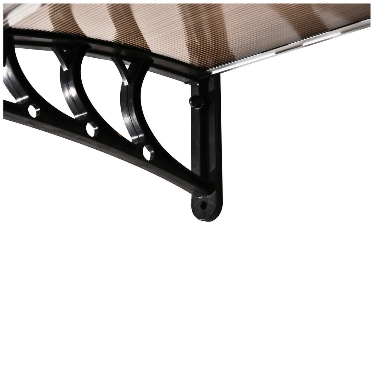 Outsunny Haustürvordach braun B/H/L: ca. 80x23x120 cm ca. 2 kg Haustürvordach MHB70-011V02BN - braun (120,00/80,00/23,00cm) - Outsunny