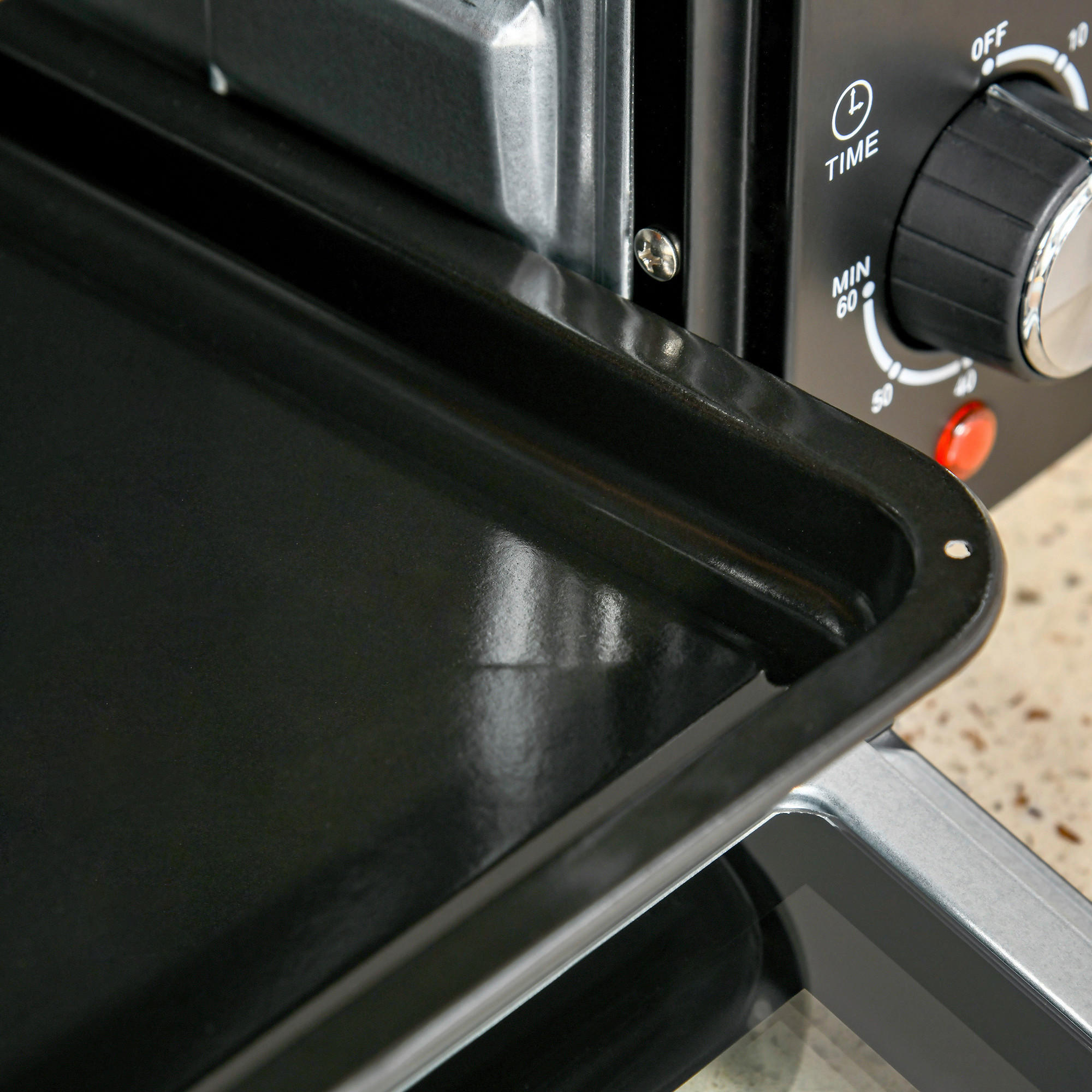 HOMCOM Küchengerät 800-085V90 schwarz Polypropylen B/H/L: ca. 38,5x46x29 cm Minibackofen - schwarz/silber (29,00/38,50/46,00cm) - HOMCOM