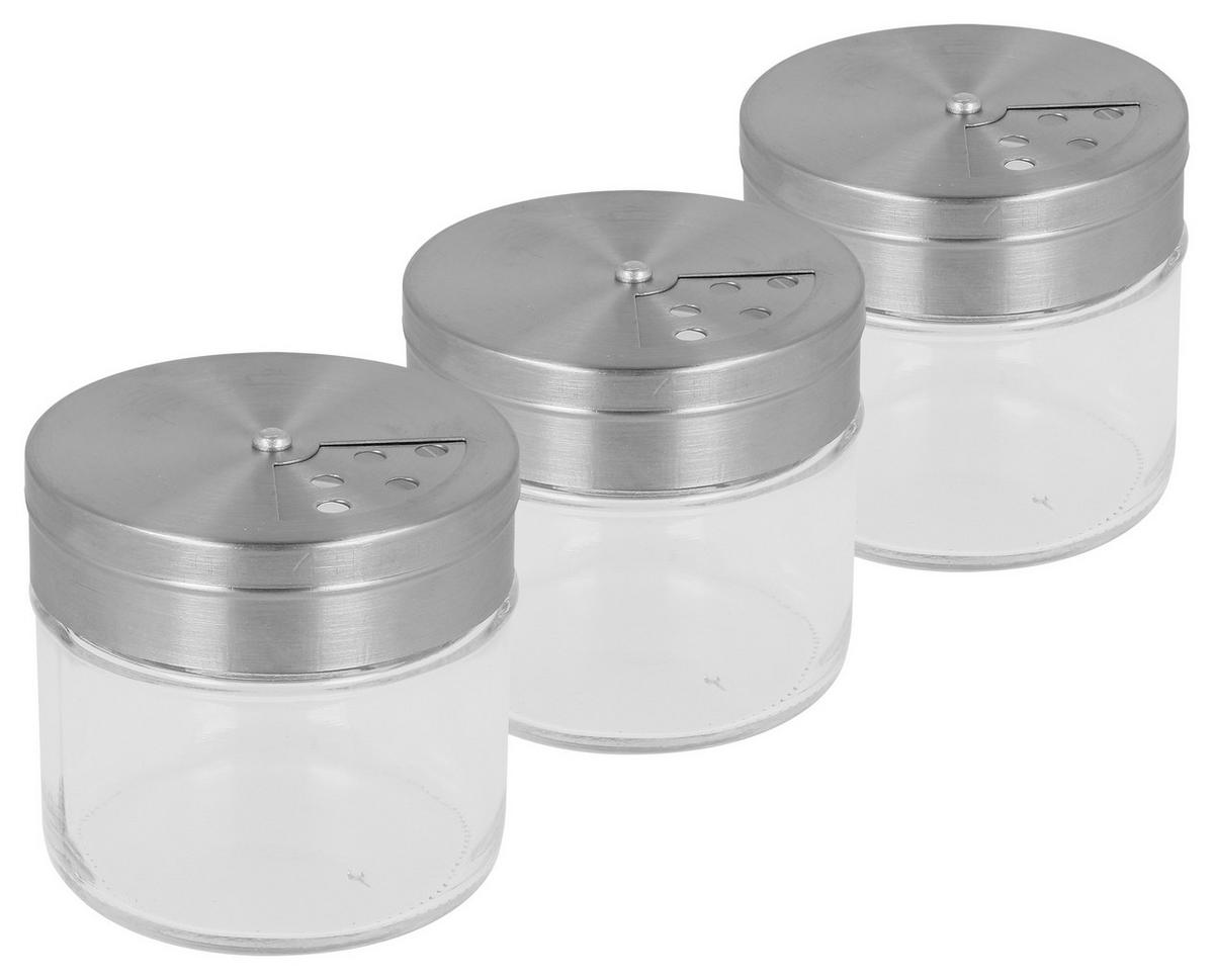 Metaltex Gewürzstreuerset Inox silber Edelstahl H/D: ca. 6x6 cm Inox - klar/silber (6,00/6,00cm) - Metaltex