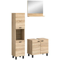 Badezimmer-Set BOSTON Eiche Sonoma Nachbildung B/H/T: ca. 102x186x33 cm BOSTON - Eiche (102,00/186,00/33,00cm) - xonox.home