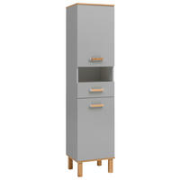 Hochschrank Padua grau Eiche Landhaus Nachbildung B/H/T: ca. 40,4x178,5x35 cm Padua - Eiche/grau (40,40/178,50/35,00cm) - Möbelpartner