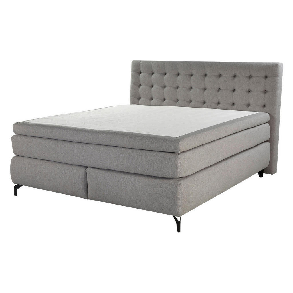 Thumbnail - Boxspringbett grau Flachgewebe Liegefläche B/L: ca. 180x200 cm