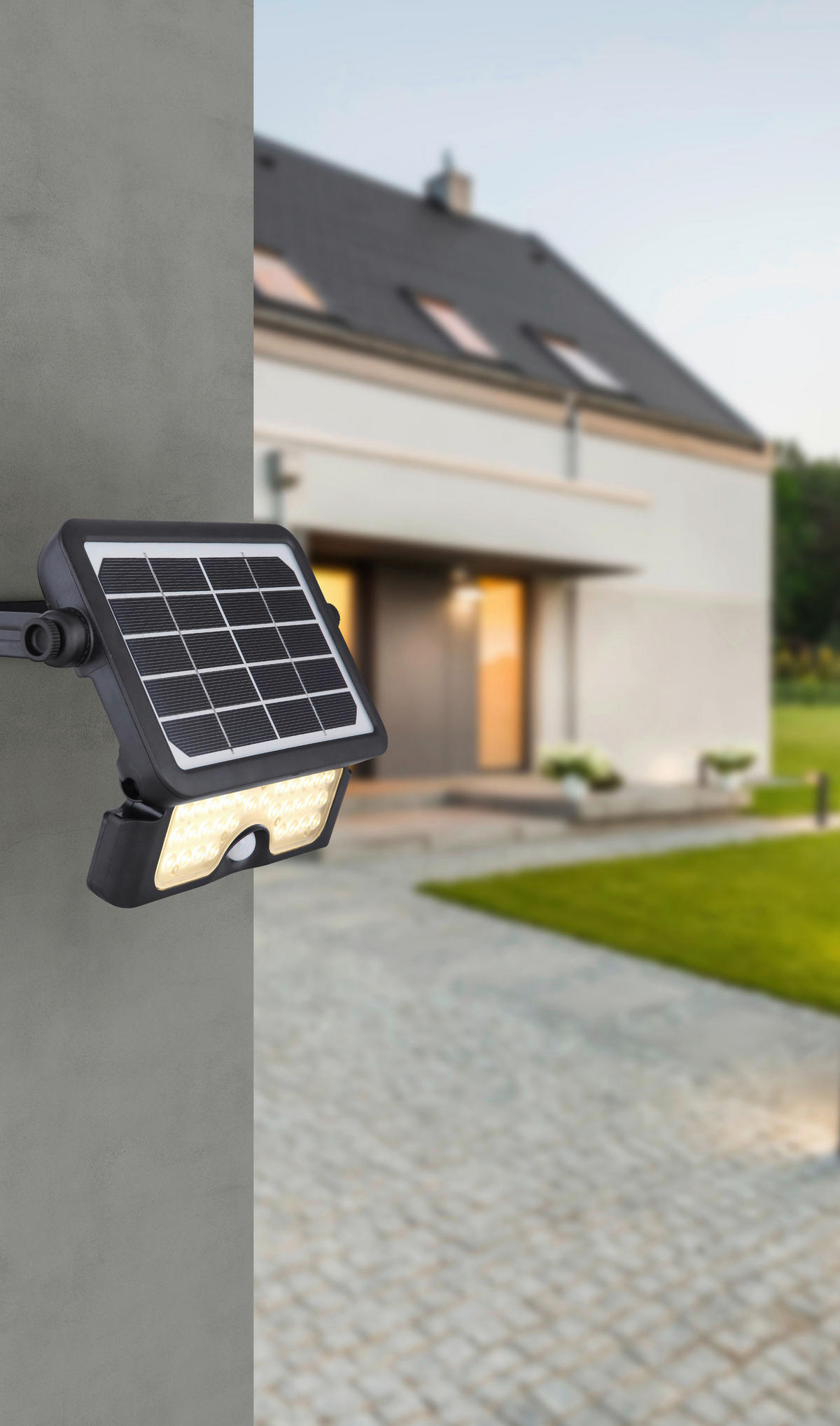 LED-Solarleuchte schwarz Kunststoff B/H: ca. 23,2x3,4 cm SOLAR - schwarz (23,20/3,40cm) - GLOBO
