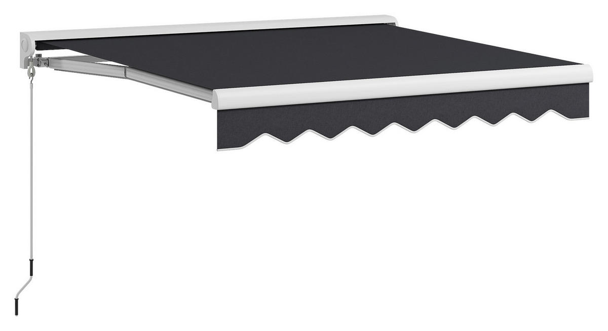 Outsunny Markise grau B/H/L: ca. 250x200x150 cm Markise - grau (150,00/250,00/200,00cm) - Outsunny