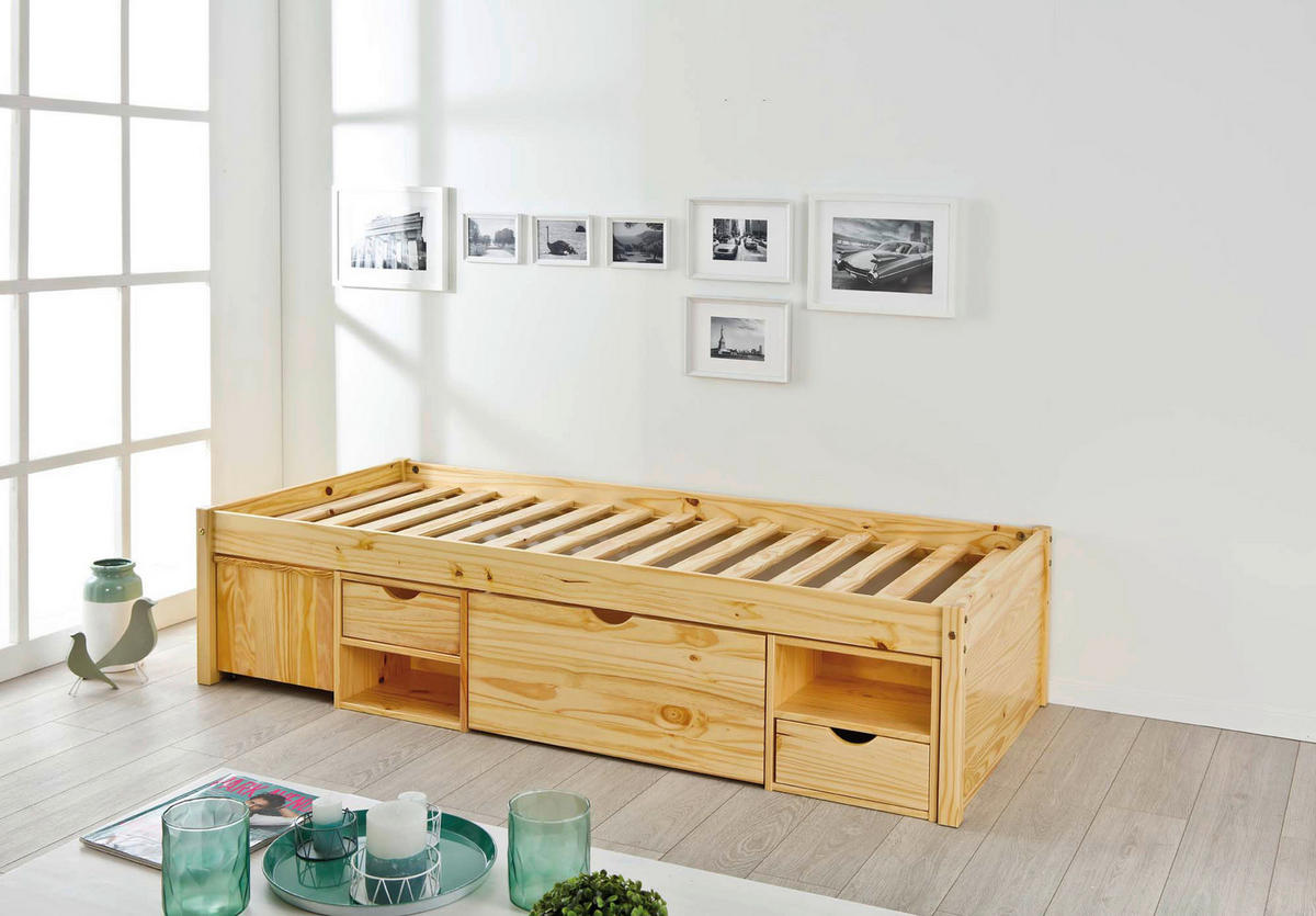 Funktionsbett Claas natur Liegefläche B/L: ca. 90x200 cm Claas - natur (209,00/48,00/96,00cm) - Inter Link