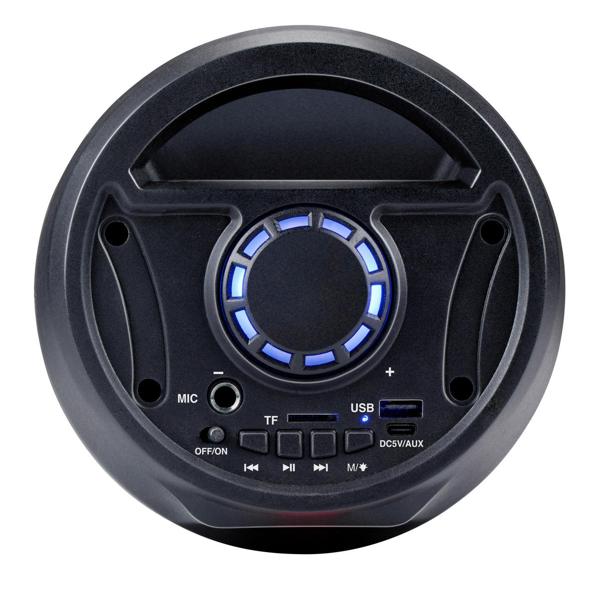 Lautsprecher schwarz Bluetooth-LED-Partylautsprecher - schwarz