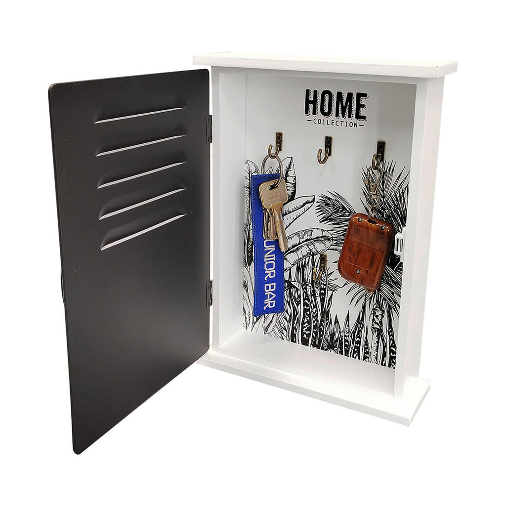 Thumbnail - Schlüsselkasten Finn altweiß schwarz B/H/T: ca. 20x28x6 cm