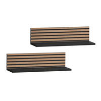 Regal Ryker 2er-Set schwarz matt B/H/T: ca. 60x15,7x17,3 cm Ryker 2er-Set - schwarz (60,00/15,70/17,30cm) - Möbelpartner