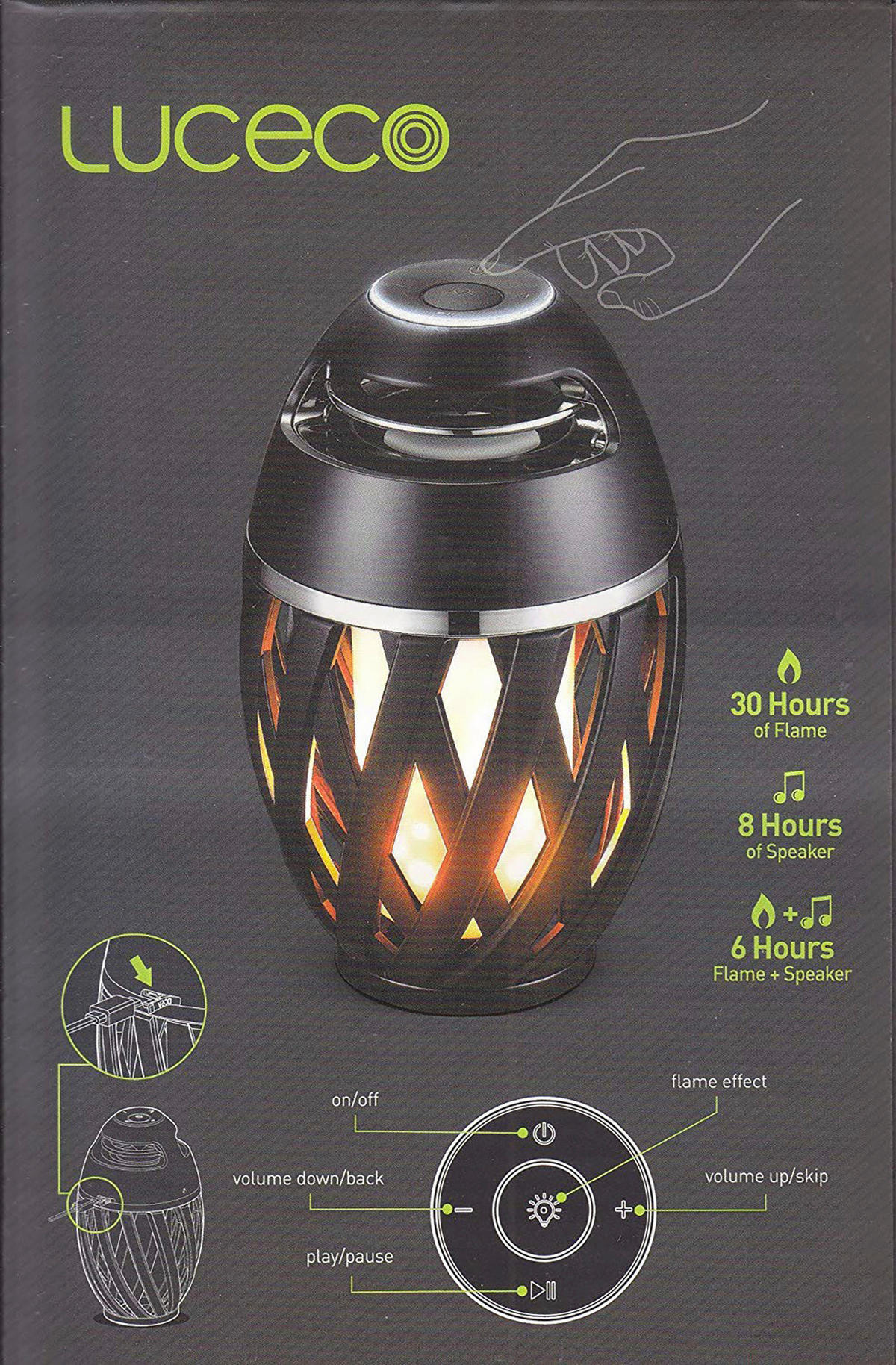 Näve Leuchten Tischleuchte 5243822 schwarz Kunststoff H/D: ca. 16,5x10 cm null 48 Brennstellen LED-Tischleuchte "Muna" mit BT - schwarz (10,00/16,50cm) - Näve Leuchten