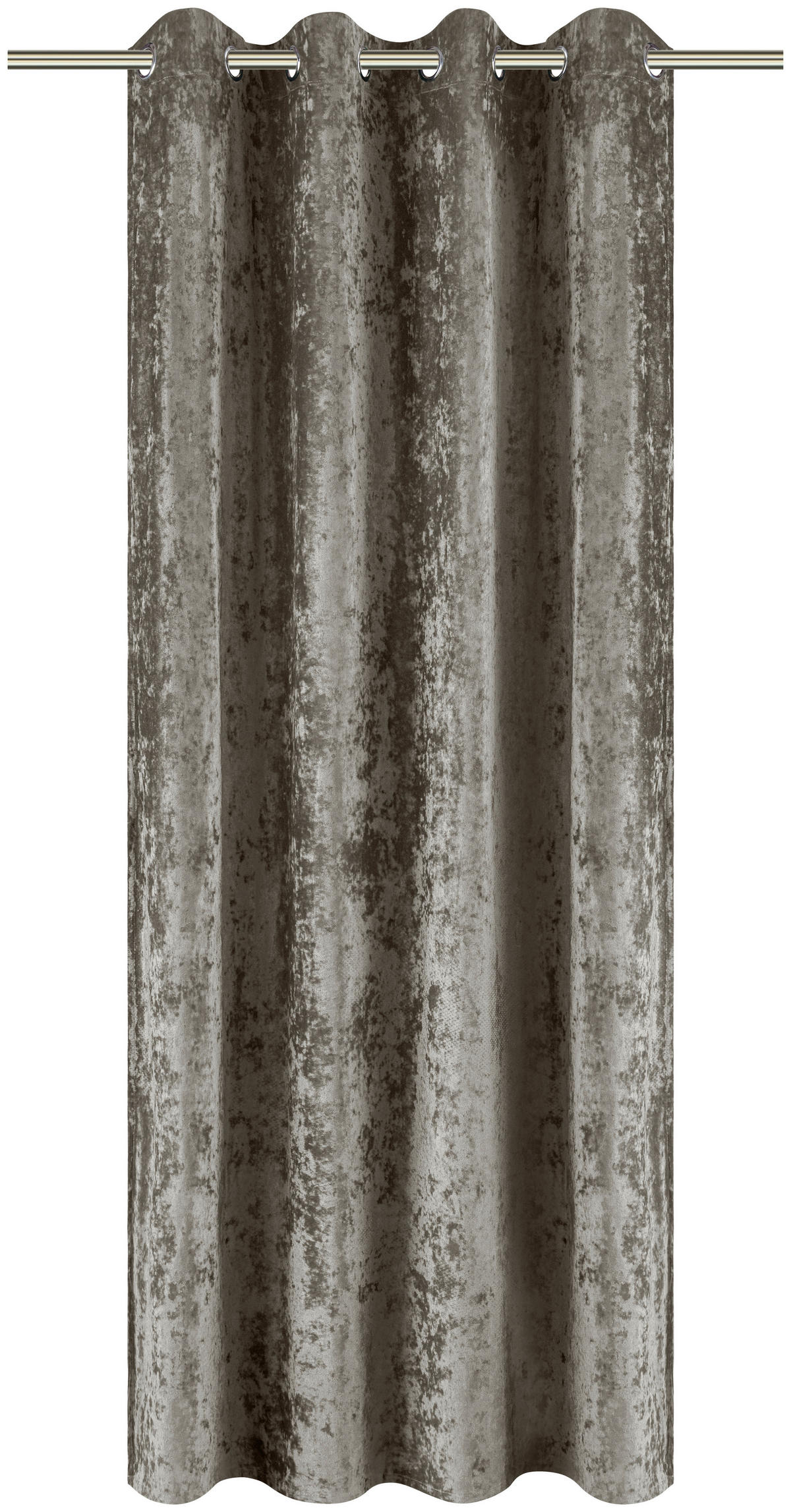 POCOline Ösenvorhang Shiny taupe B/L: ca. 135x245 cm Shiny - taupe (135,00/245,00cm) - POCOline