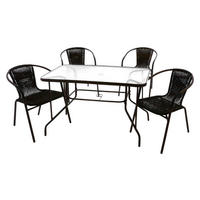 VCM Gartensitzgruppe braun Polyrattan B/H: ca. 53x73 cm Gartensitzgruppe - braun (53,00/73,00cm) - VCM