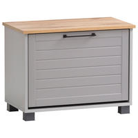 Schuhbank Jelda platin grau Eiche Landhaus Nachbildung B/H/T: ca. 62x47,2x34,1 cm Jelda - Eiche/platin (62,00/47,20/34,10cm) - Möbelpartner