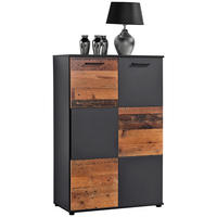 Kommode Zero anthrazit Old Wood Nachbildung B/H/T: ca. 78x120x39 cm Zero - anthrazit (78,00/120,00/39,00cm)