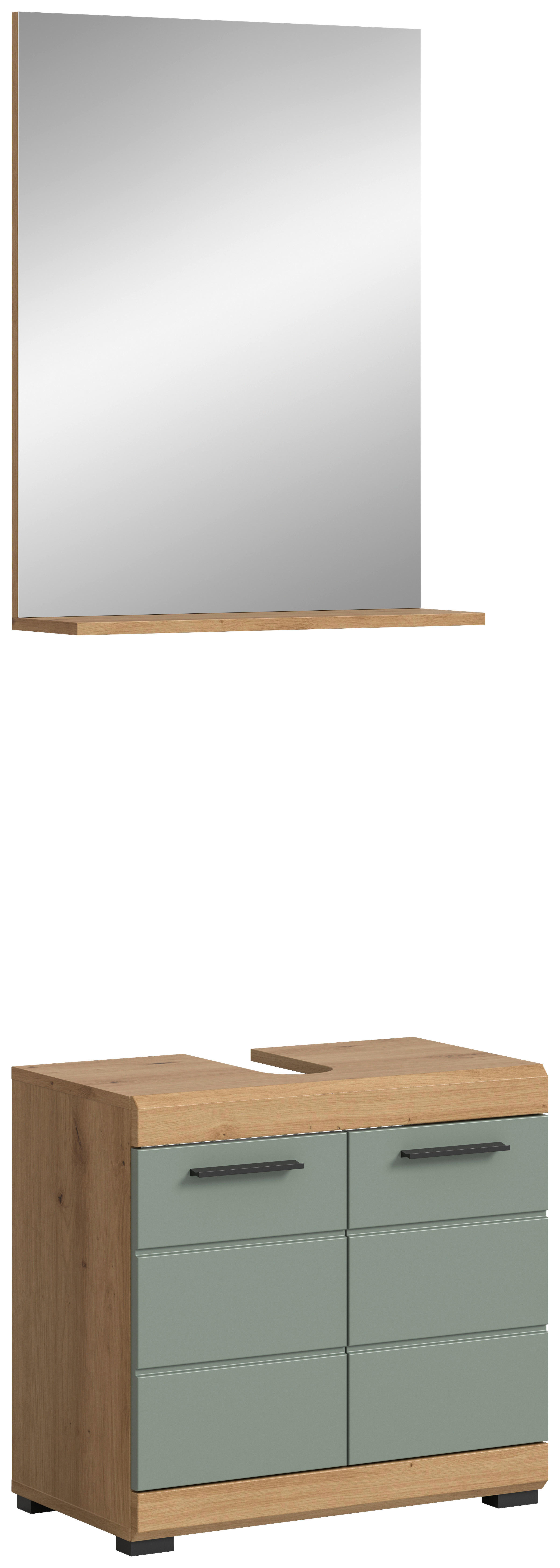 Badezimmer-Set Scout Eiche Artisan Nachbildung salbei Nachbildung B/H/T: ca. 60x191x34 cm Scout - Eiche/salbei (60,00/191,00/34,00cm) - xonox.home