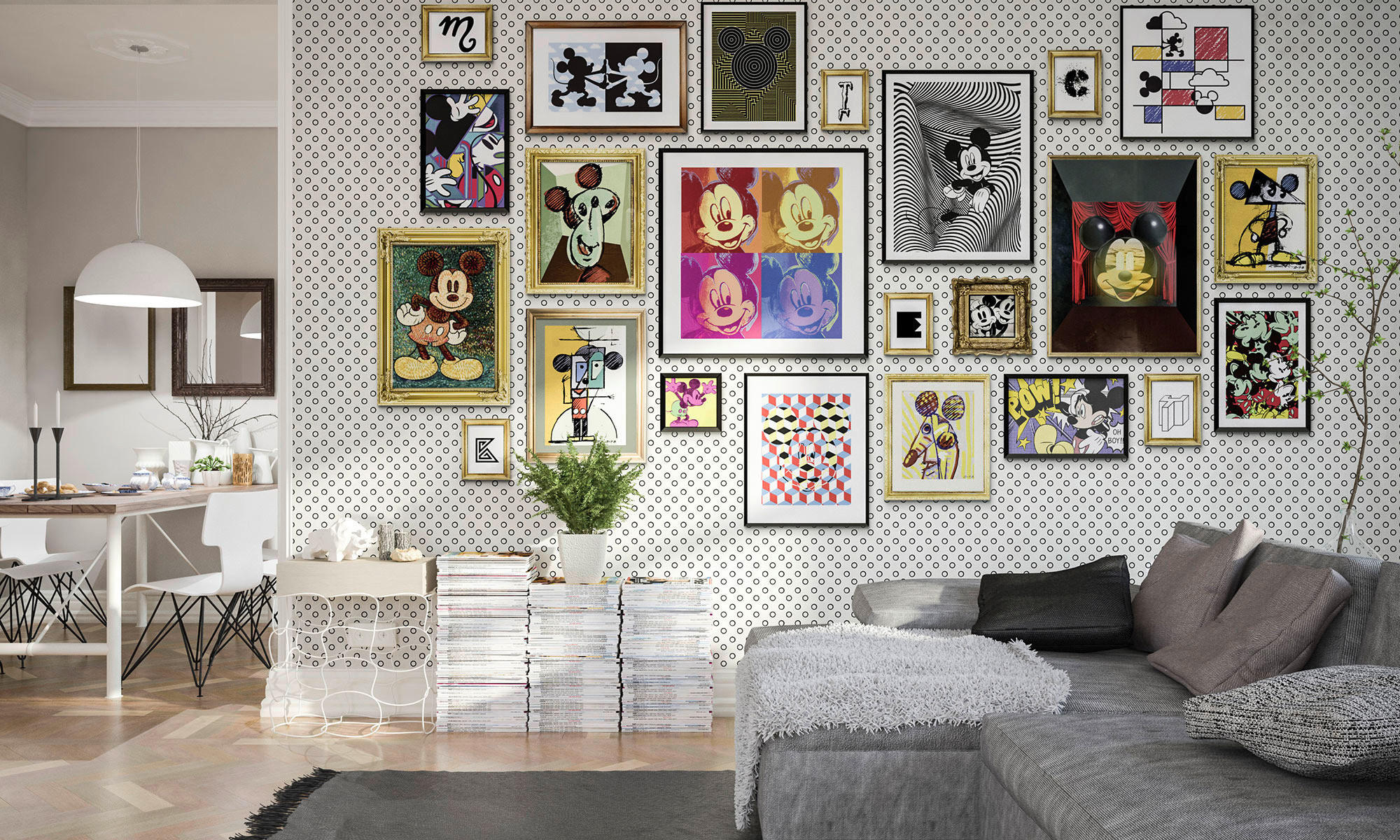 Komar Fototapete Mickey Art Collection B/L: ca. 400x250 cm Mickey Art Collection - (400,00/250,00cm) - Komar