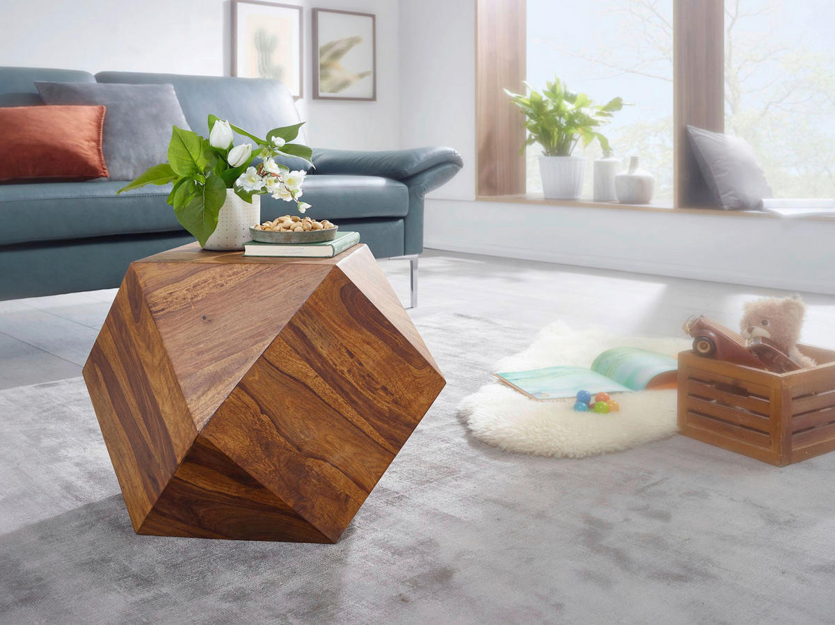 Couchtisch braun B/H/T: ca. 43x57x57 cm Couchtisch - braun (43,00/57,00/57,00cm) - Wohnling