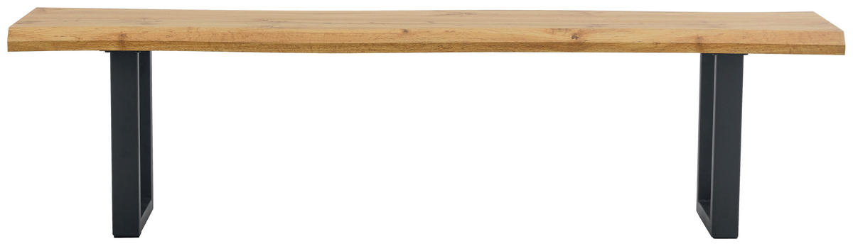 Bank Thea Eiche Wild MDF B/H/T: ca. 180x46x40 cm Thea - Eiche/schwarz (180,00/46,00/40,00cm)