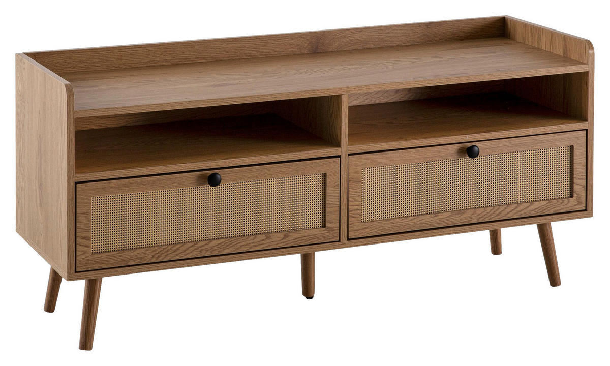 Lowboard Eiche Optik B/H/T: ca. 120x56x39 cm TV & Lowboard - Eiche (120,00/56,00/39,00cm) - Wohnling