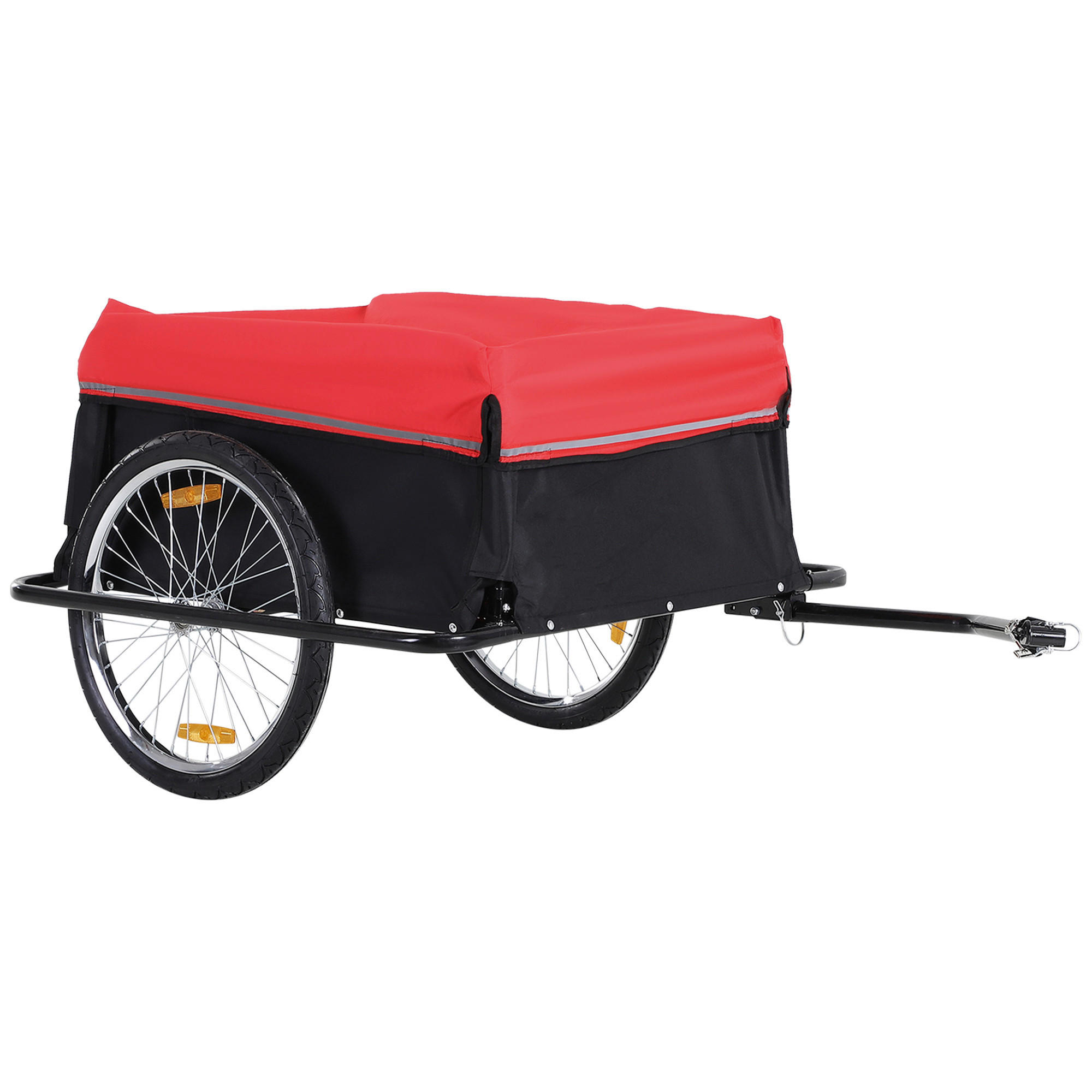 HOMCOM Fahrradanhänger schwarz schwarz B/H/L: ca. 88x60x140 cm Fahrradanhänger 5550-3432 - schwarz (140,00/88,00/60,00cm) - HOMCOM