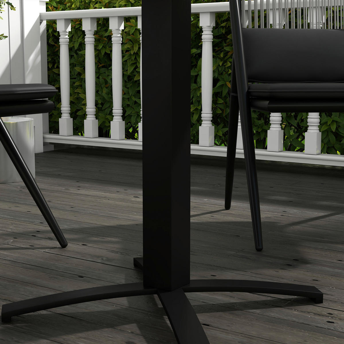 Outsunny Gartentisch grau Holz B/H/L: ca. 70x76x70 cm Gartentisch - grau (70,00/70,00/76,00cm) - Outsunny