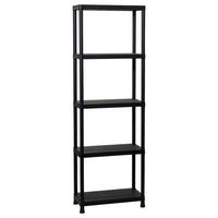 Toomax Steckregal schwarz Kunststoff B/H/T: ca. 60x180x30 cm Steckregal_Universal - schwarz (60,00/180,00/30,00cm) - Toomax