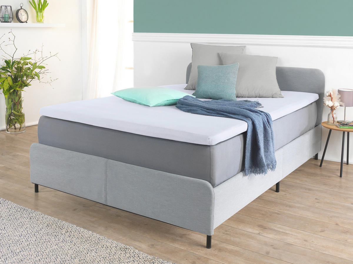 Spannbetttuch Spannbetttuch_Topper weiß - weiß (160,00/200,00cm)
