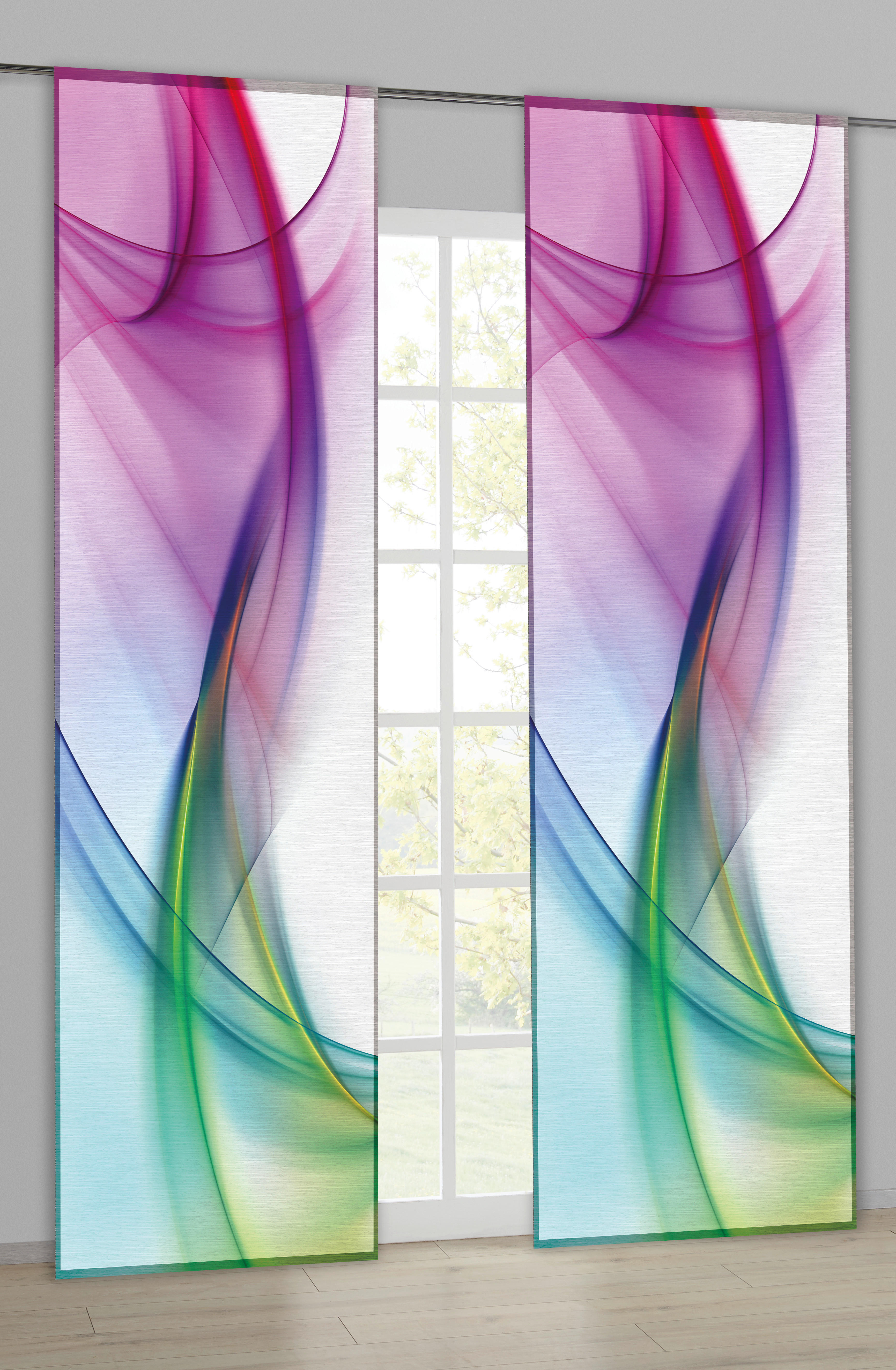 Schiebevorhang multicolor B/L: ca. 60x245 cm Schiebevorhang_Batik - multicolor (60,00/245,00cm)