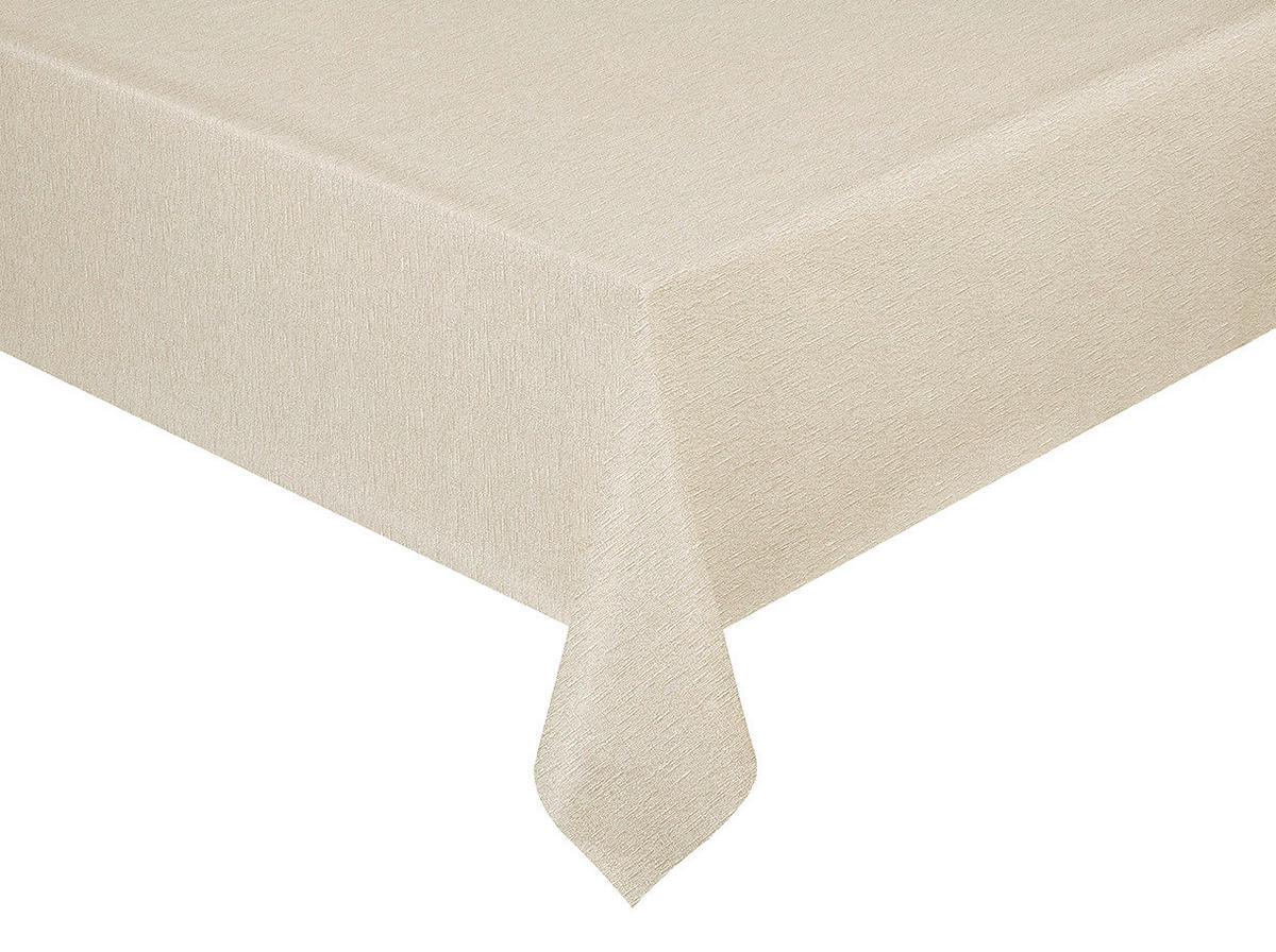 Milano Abwaschbarer Tischbelag Leinenoptik beige B: ca. 140 cm Leinenoptik - beige (140,00cm) - Milano