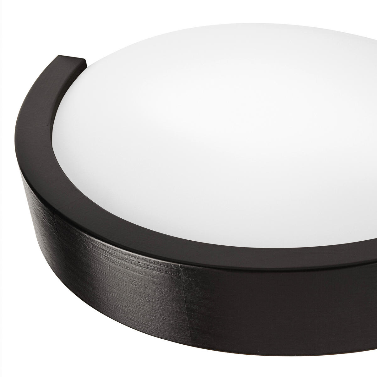 Lamkur Wandleuchte dunkelbraun Glas Holz B/H/L: ca. 20x14x30 cm E27 1 Brennstellen Anello - dunkelbraun (30,00/20,00/14,00cm) - Lamkur