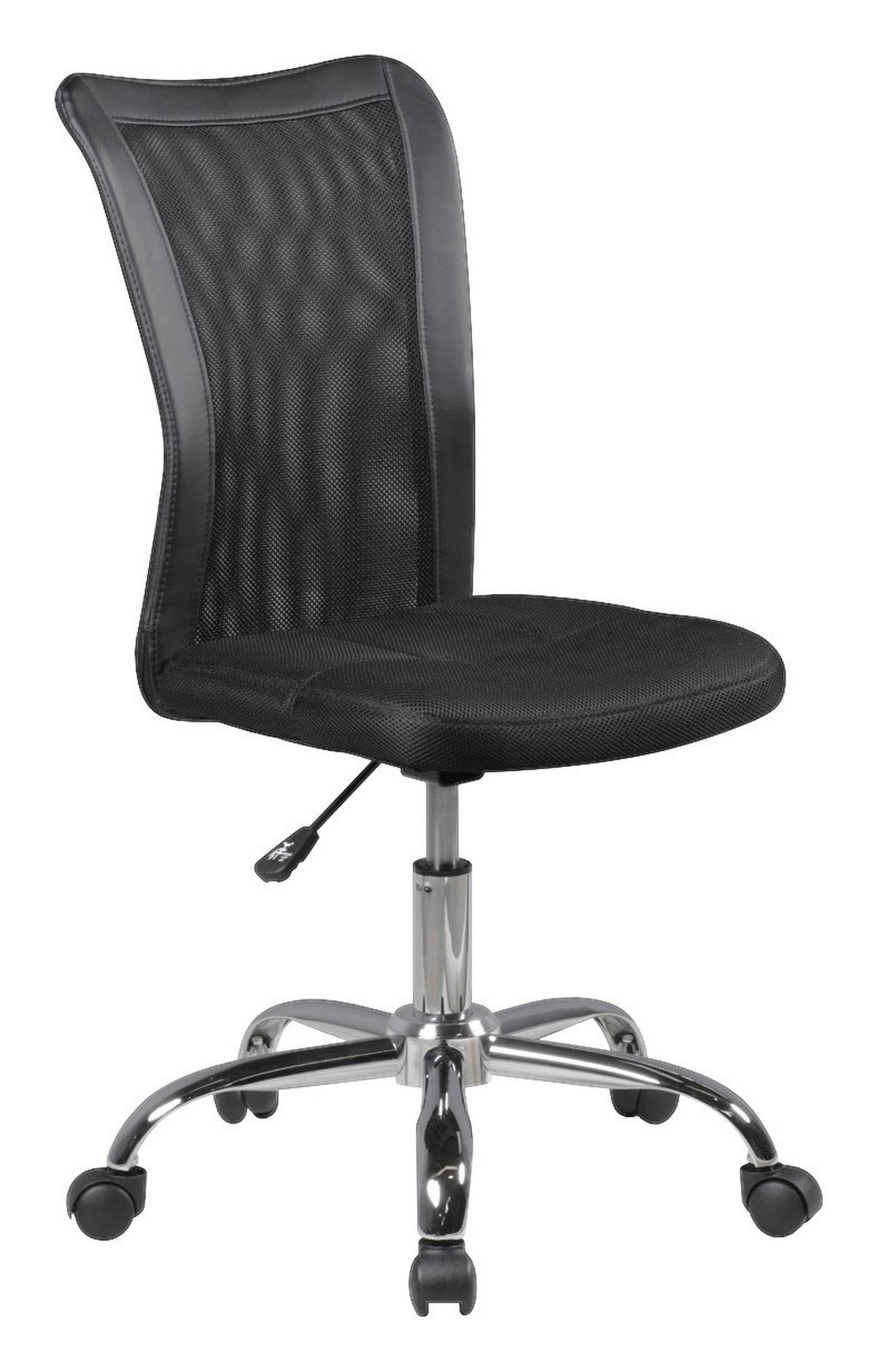 Drehstuhl schwarz Stoff Kinderschreibtischstuhl SALERNO - schwarz (60,00/100,00/60,00cm) - Amstyle