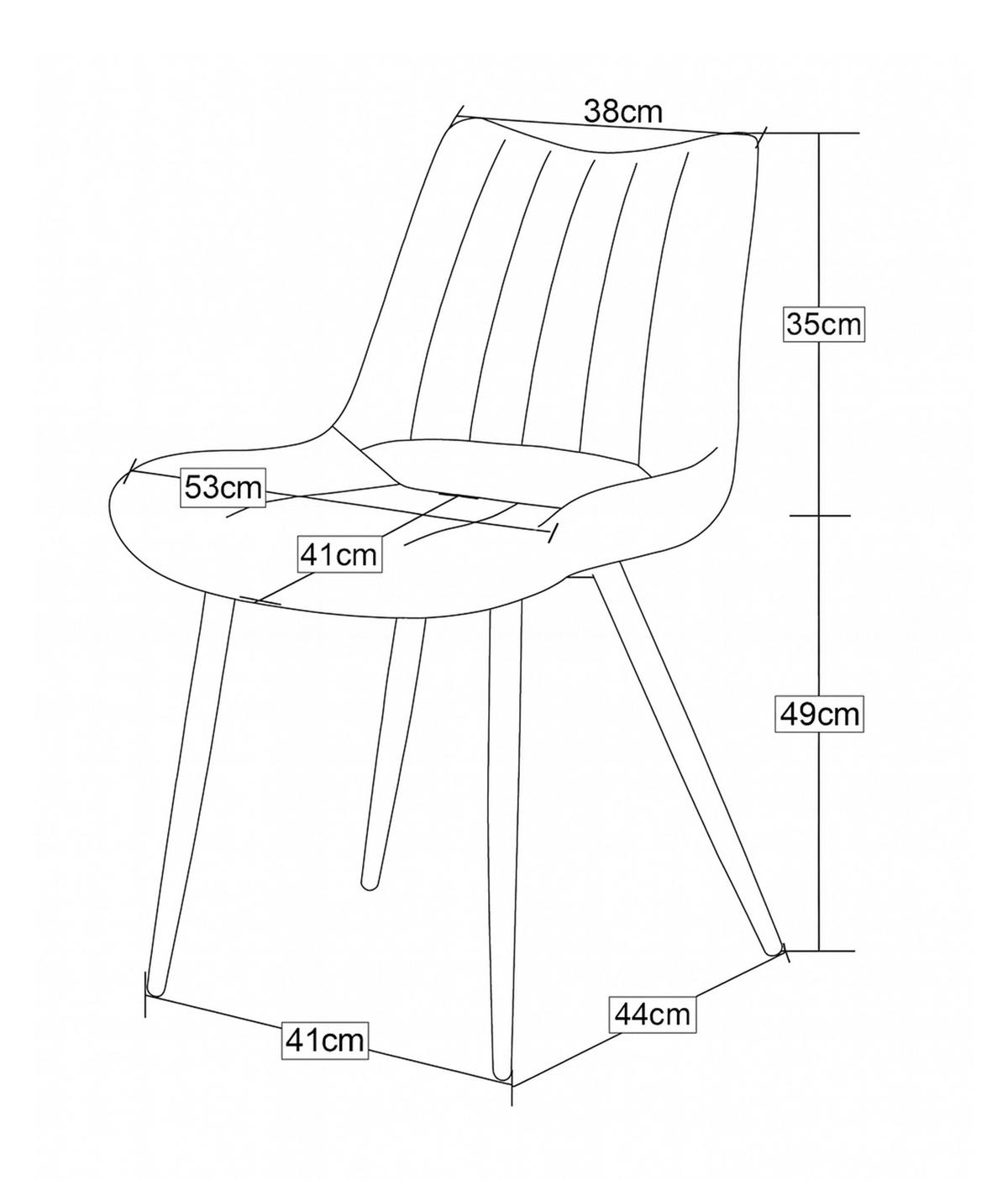 Stuhl LOTTA, 2er Set creme schwarz Webstoff B/H/T: ca. 53x86x59 cm LOTTA, 2er Set - creme/schwarz (53,00/86,00/59,00cm) - xonox.home