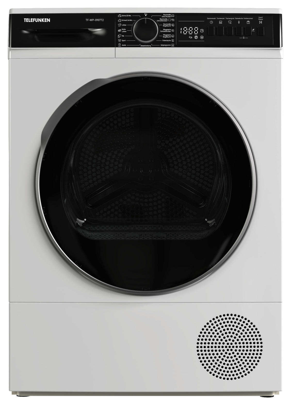 Telefunken Wärmepumpentrockner TF-WP-0907T2 weiß B/H/T: ca. 60x85x53 cm ca. 7 kg Wärmepumpentrockner TF-WP-0907T2 - weiß (60,00/85,00/53,00cm) - TELEFUNKEN