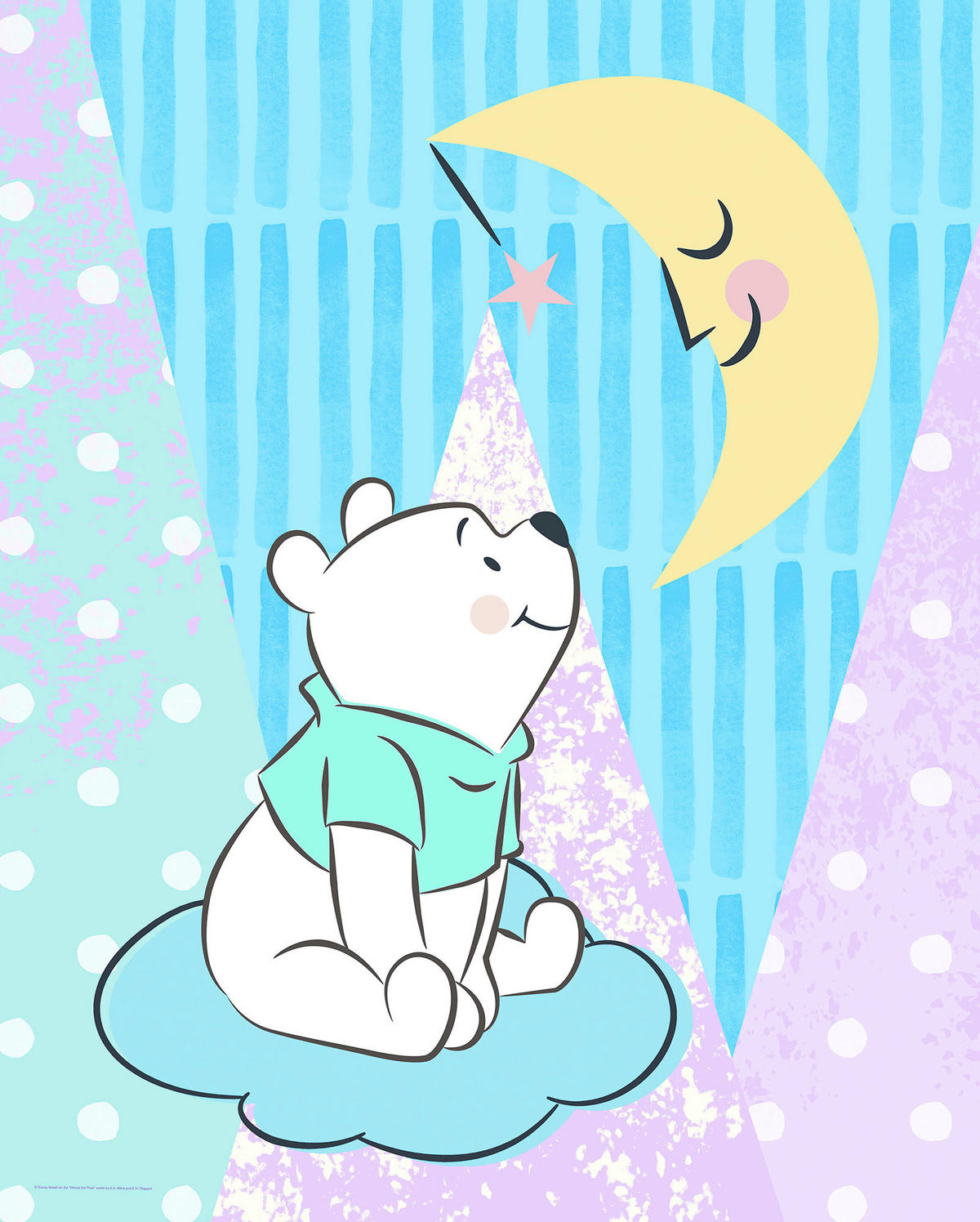 Komar Poster Winnie Pooh Moon Disney B/L: ca. 40x50 cm Winnie Pooh Moon - (40,00/50,00cm) - Komar