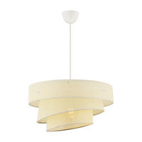 Opviq Pendelleuchte weiß Metall Baumwolle B/H/L: ca. 40x72x40 cm E27 1 Brennstellen Couper Hazeran - weiß (40,00/40,00/72,00cm) - Opviq