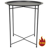POCOline Beistelltisch anthrazit Metall H/D: ca. 52x46 cm Beistelltisch - anthrazit (46,00/52,00cm) - POCOline