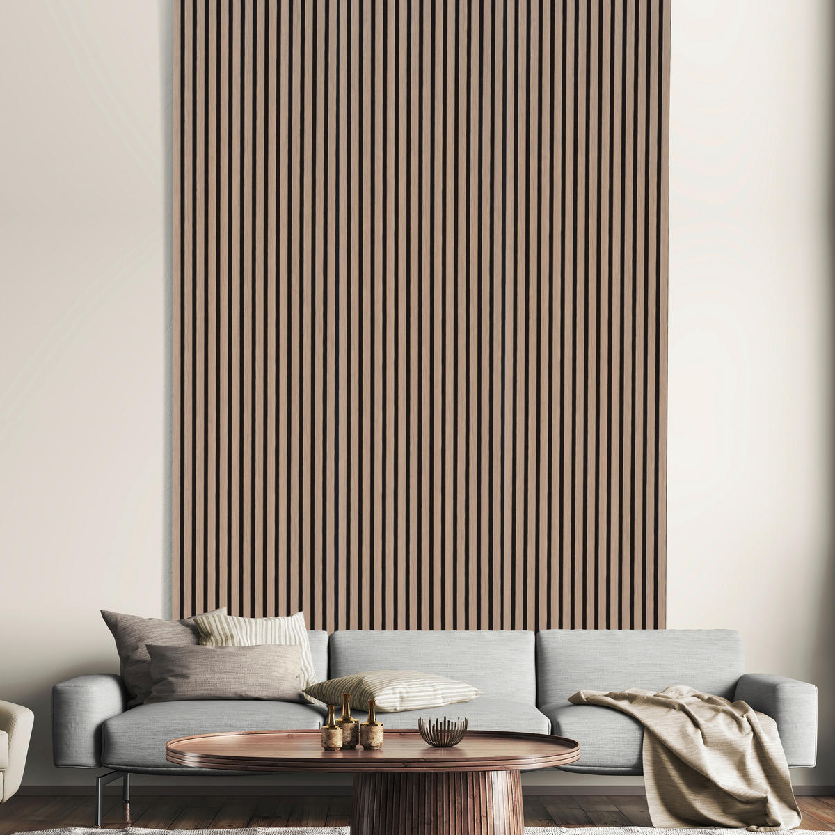 FN Acustico Wand-und Akustikpaneel walnuss L/B/H: ca. 240x57,25x1,9 cm pro Stück Akustikplatte 57x240 FRWA071 Walnuß - walnuss (240,00/57,25/1,90cm) - FN Acustico