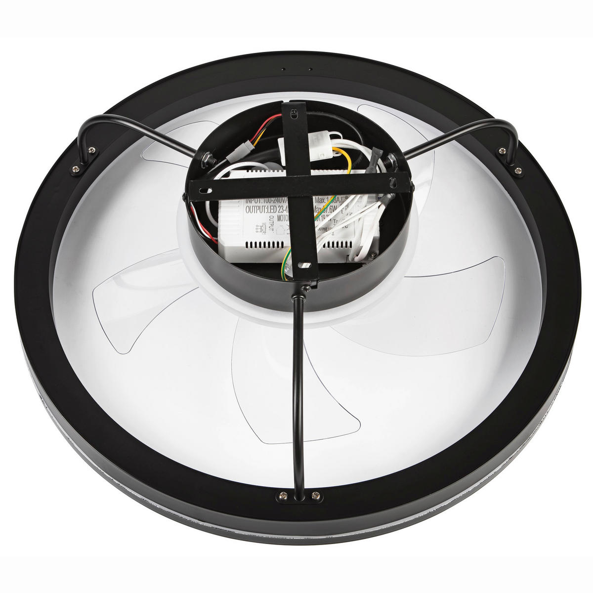 Lamkur LED-Deckenventilator FALCO 49892 schwarz H/L: ca. 17x50 cm max. 40 W Falco - schwarz (50,00cm) - Lamkur