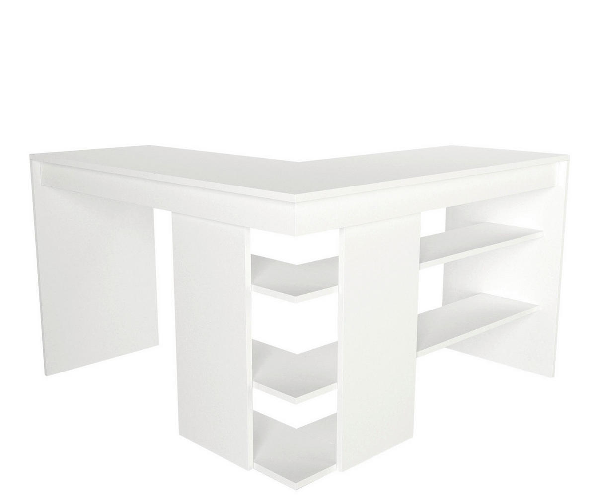 Eckschreibtisch Stylo weiß B/H/T: ca. 120x73,8x45 cm Stylo - weiß (120,00/73,80/45,00cm) - moebel17