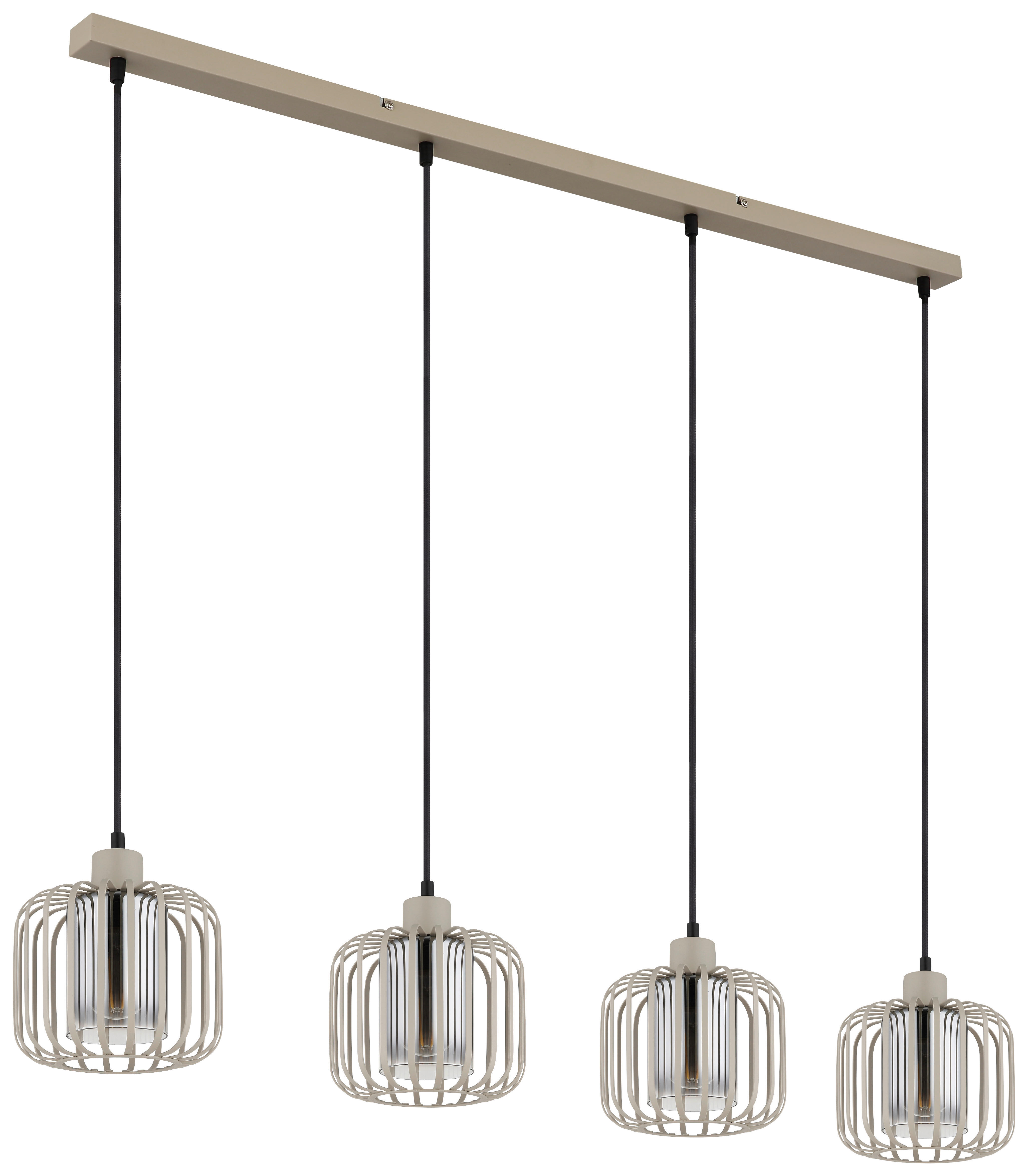 GLOBO Pendelleuchte Metall B/H/T/L: ca. 18x120x108x108 cm E27 4 Brennstellen Alfred - (108,00/18,00/120,00cm) - GLOBO