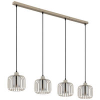 GLOBO Pendelleuchte Metall B/H/T/L: ca. 18x120x108x108 cm E27 4 Brennstellen Alfred - (108,00/18,00/120,00cm) - GLOBO