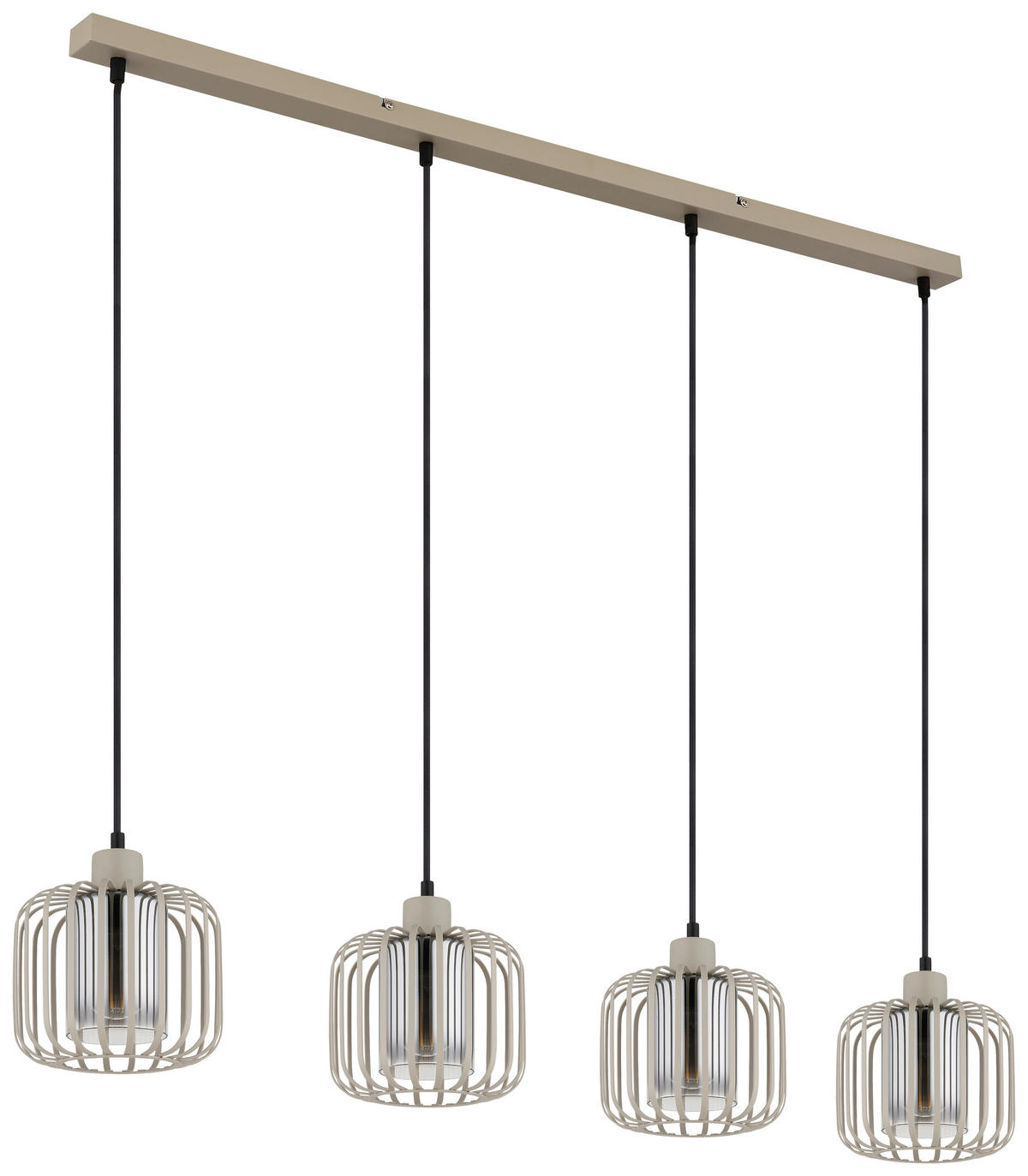 GLOBO Pendelleuchte Metall B/H/T/L: ca. 18x120x108x108 cm E27 4 Brennstellen Alfred - (108,00/18,00/120,00cm) - GLOBO