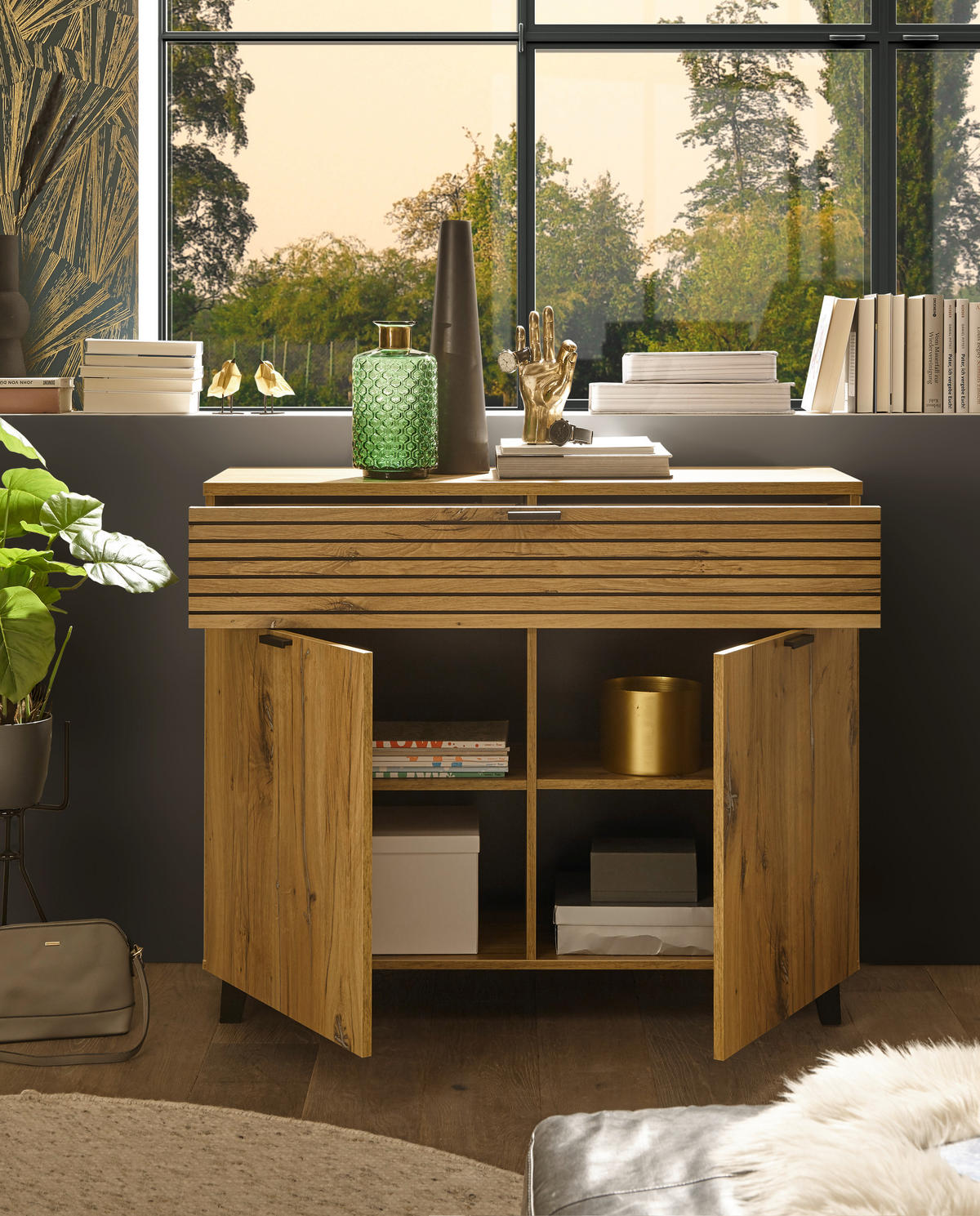 Kommode Trattino Oak B/H/T: ca. 111x91x40 cm Trattino - Oak (111,00/91,00/40,00cm)