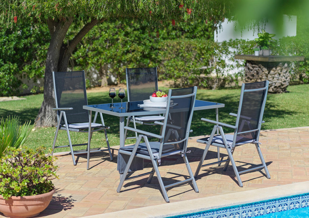 POCOline Patioset grau Alu Patioset_5tlg. - schwarz/grau - POCOline