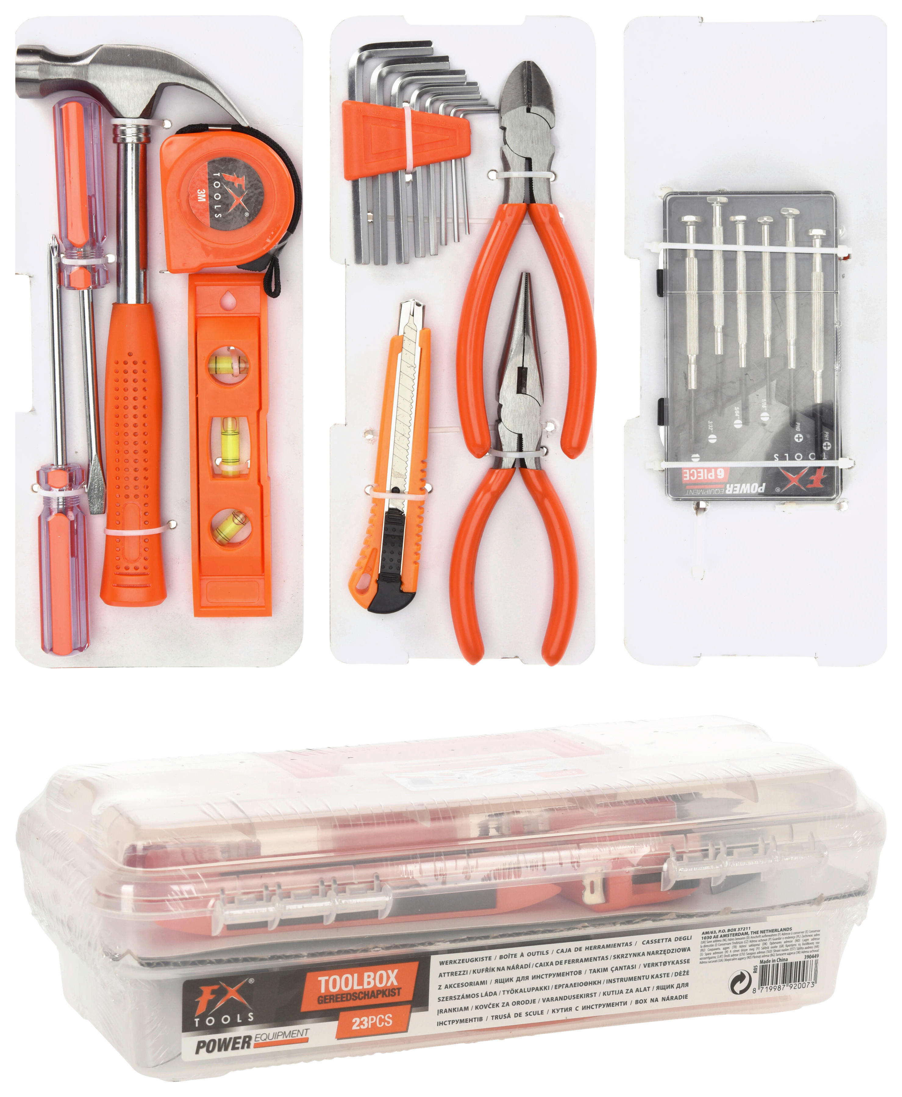 Werkzeugset B/H/L: ca. 30,5x15x9,5 cm 23 tlg. Werkzeugset_23tlg. - (9,50/30,50/15,00cm)